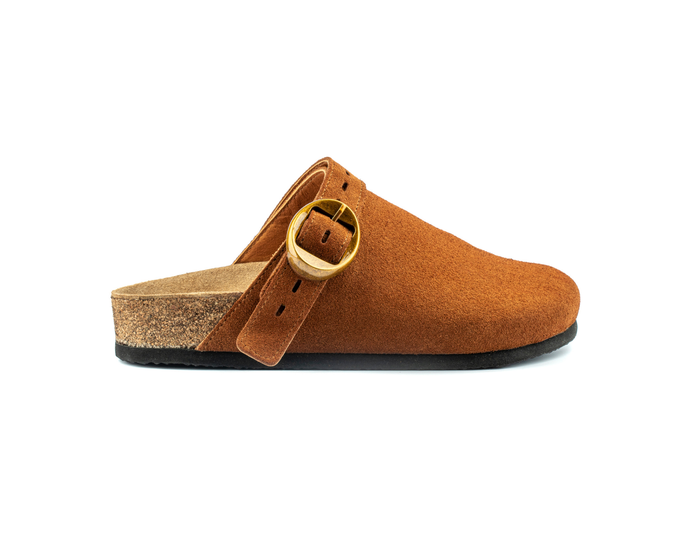 Mary Jane- Natural Cork- Suede Leather- Cinnamon Powder