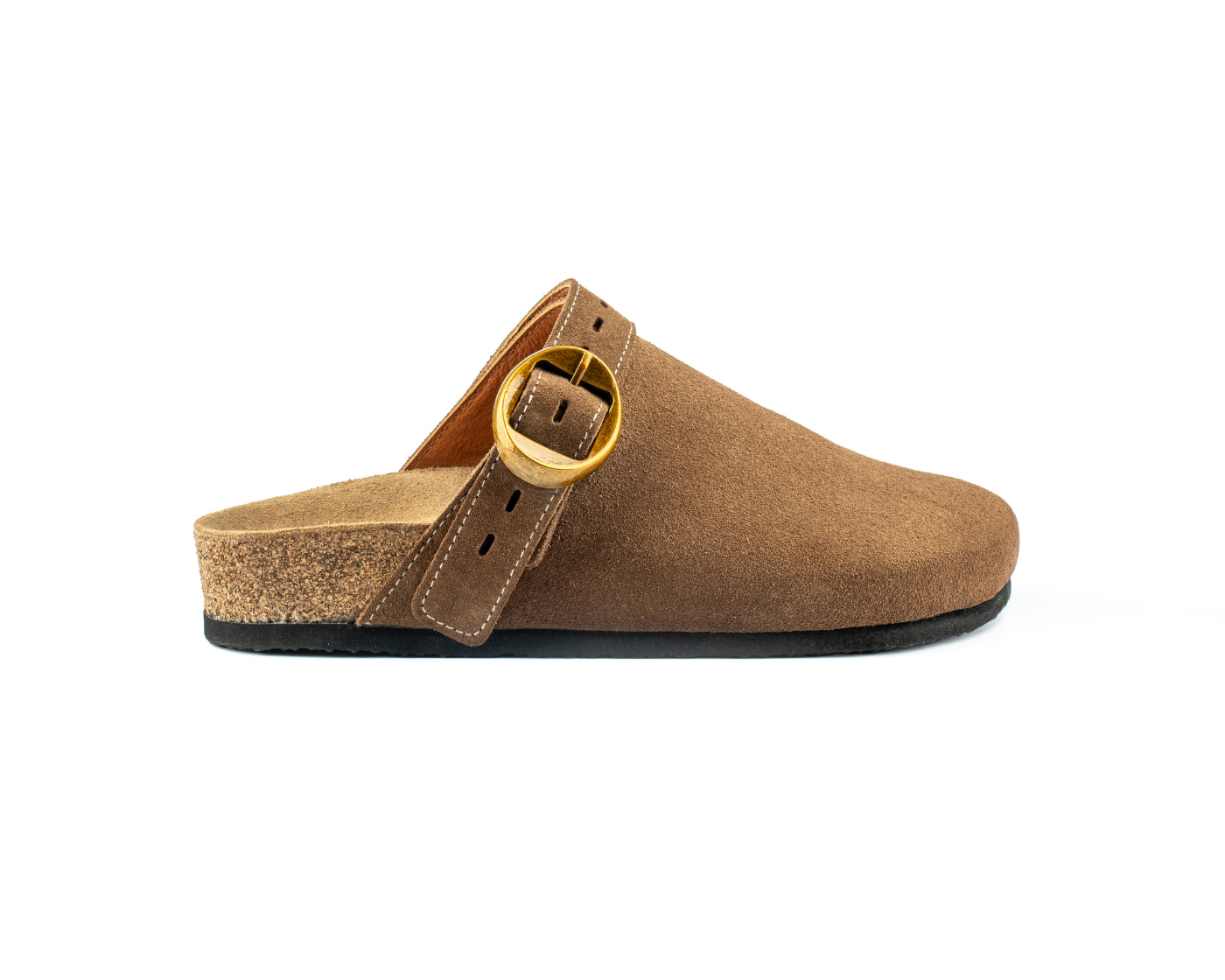 Mary Jane- Natural Cork- Suede Leather-Brown