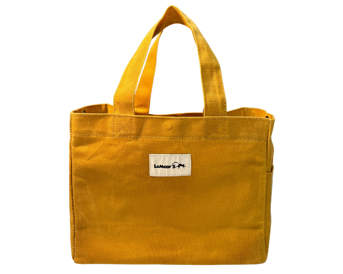 Lemoors Hibiscus Waxed Canvas Tote Bag Mustard