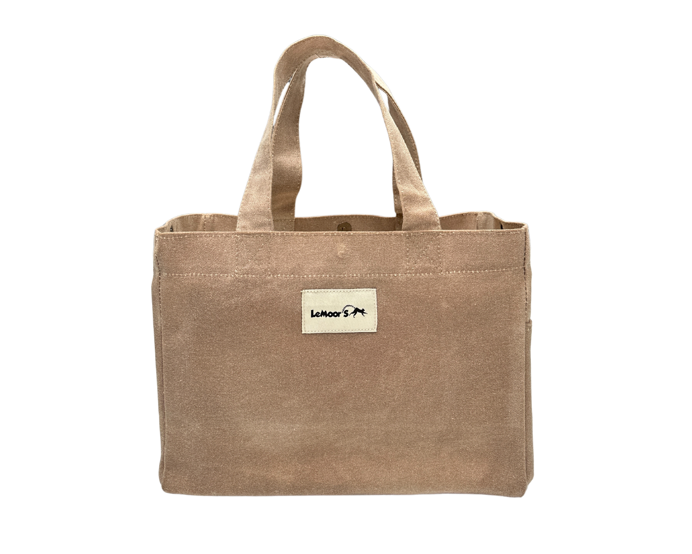 Lemoors Hibiscus Waxed Canvas Tote Bag Stone