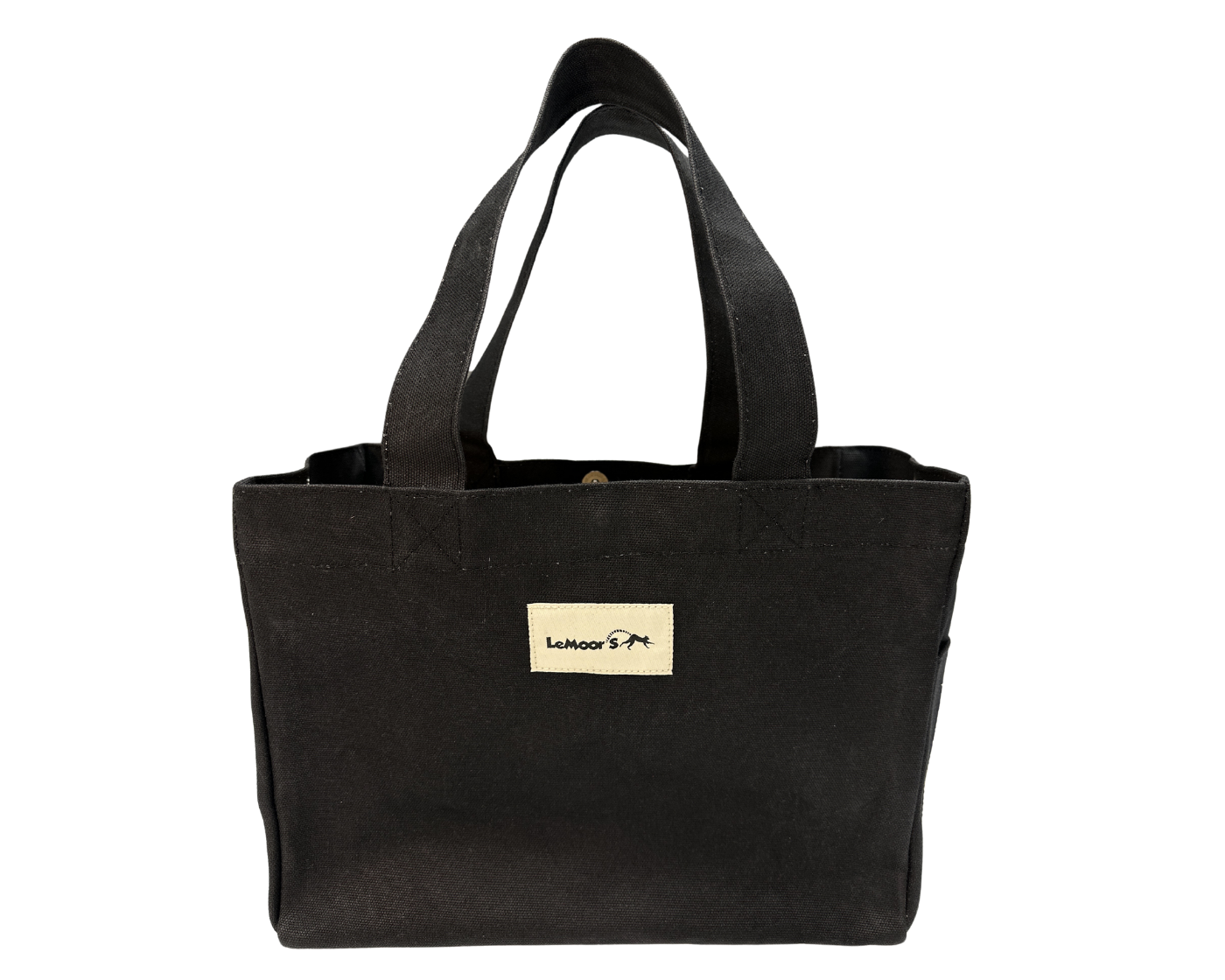 Lemoors Hibiscus Waxed Canvas Tote Bag Black