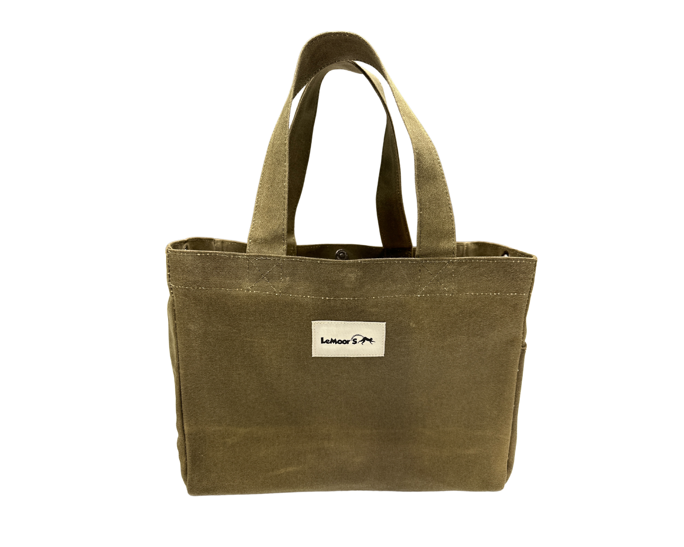 Lemoors Hibiscus Waxed Canvas Tote Bag Khaki