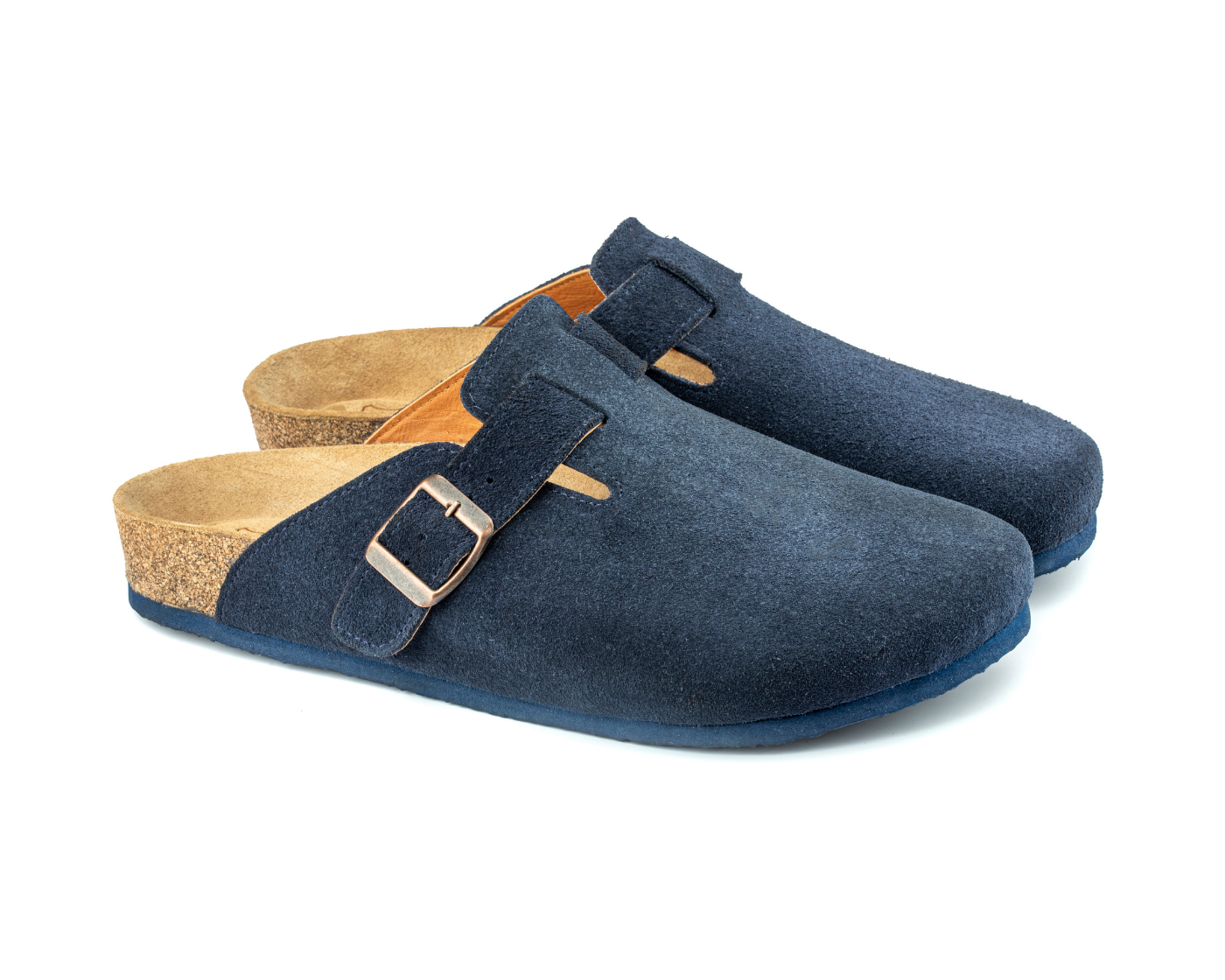 Costa- Natural Cork/ Suede Leather- Navy Blue