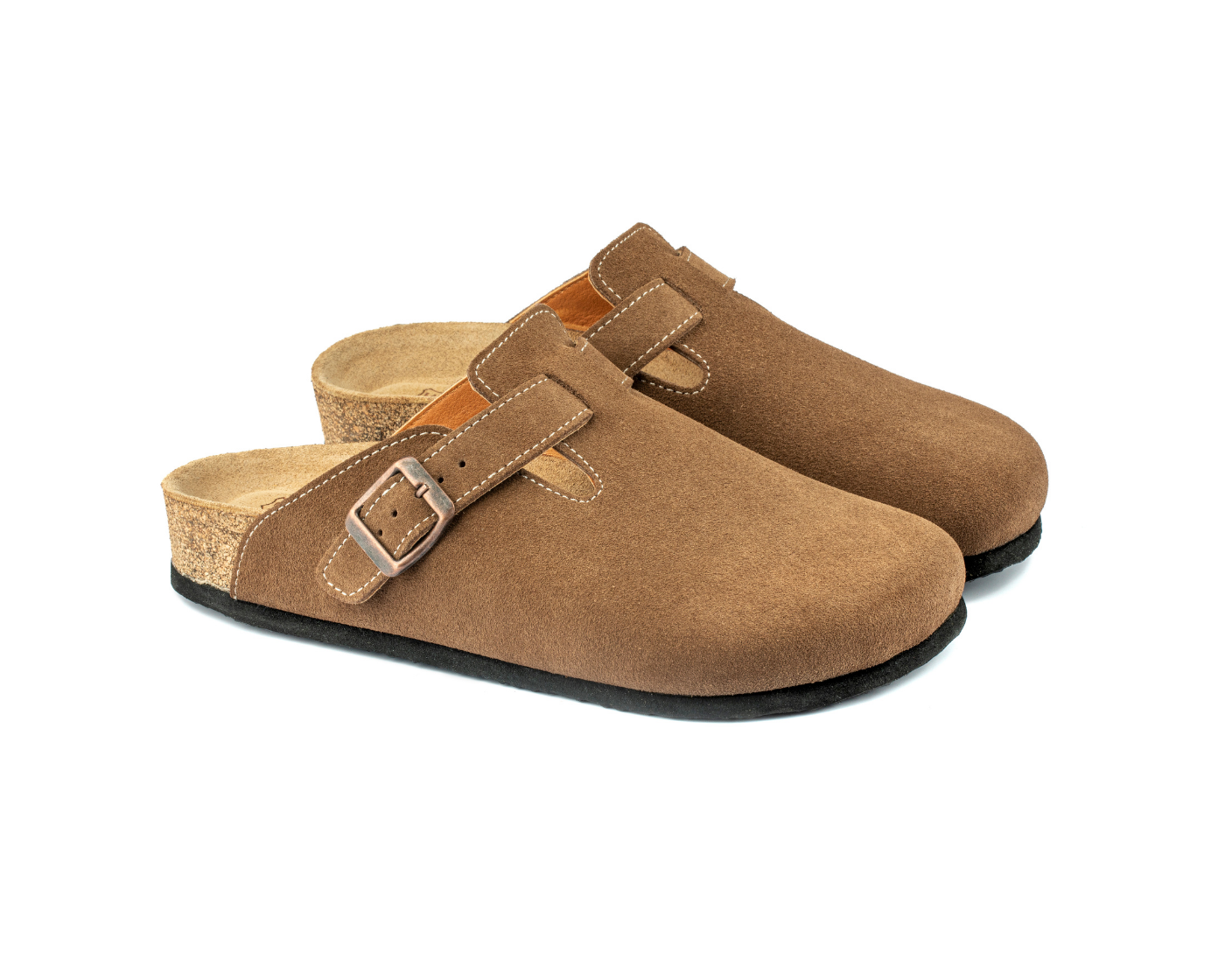 Costa- Natural Cork/ Suede Leather- Brown