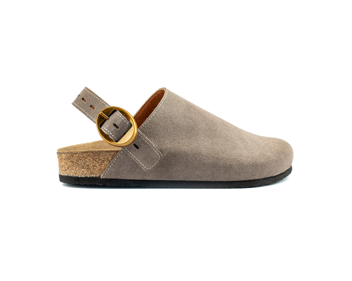 Mary Jane- Natural Cork- Suede Leather- Mink