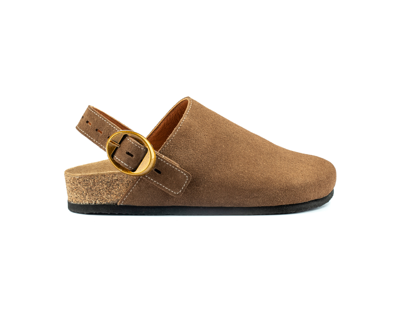 Mary Jane- Natural Cork- Suede Leather-Brown