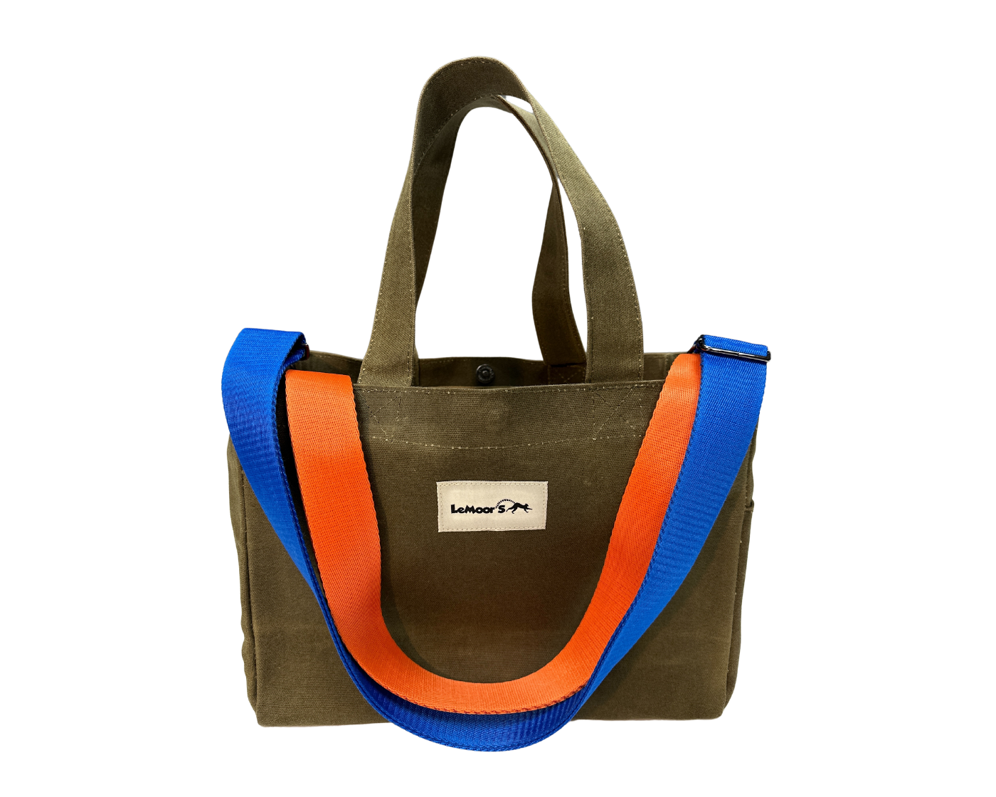 Lemoors Hibiscus Waxed Canvas Tote Bag Khaki