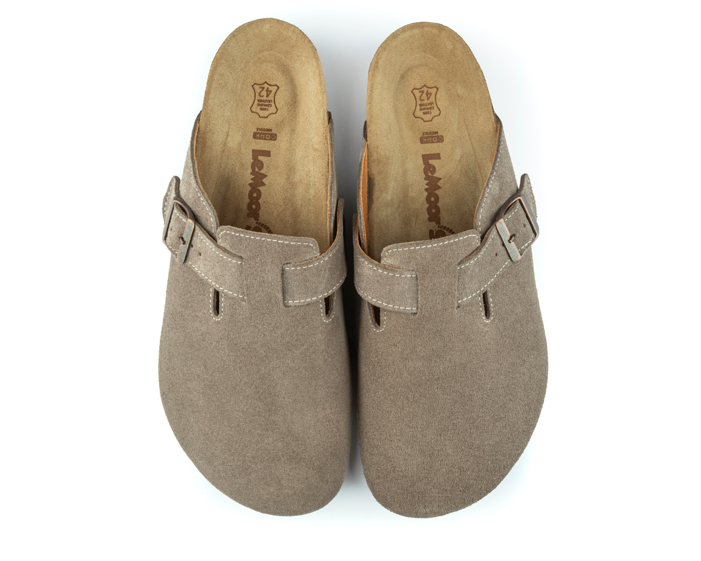 Costa- Natural Cork/ Suede Leather- Mink