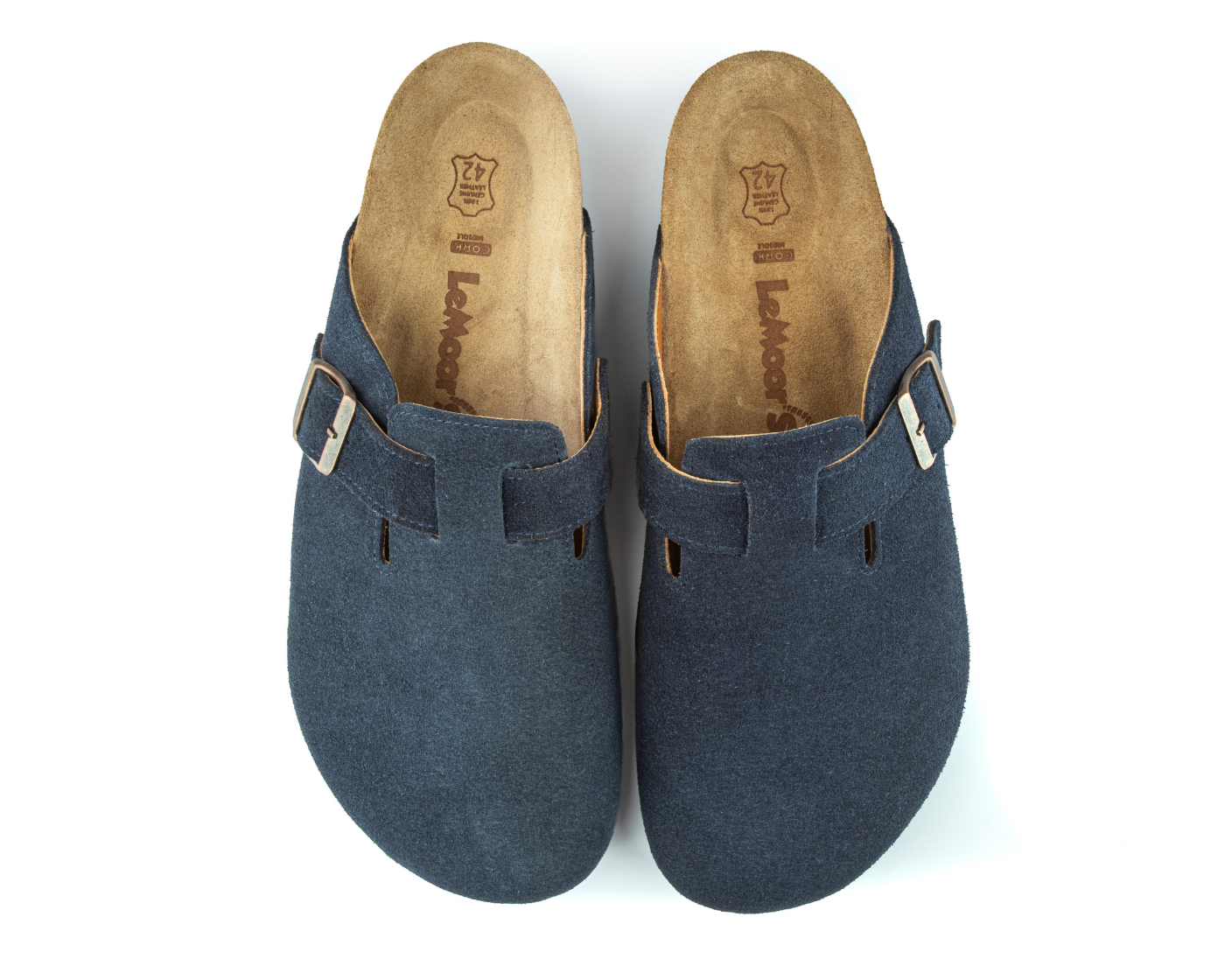 Costa- Natural Cork/ Suede Leather- Navy Blue