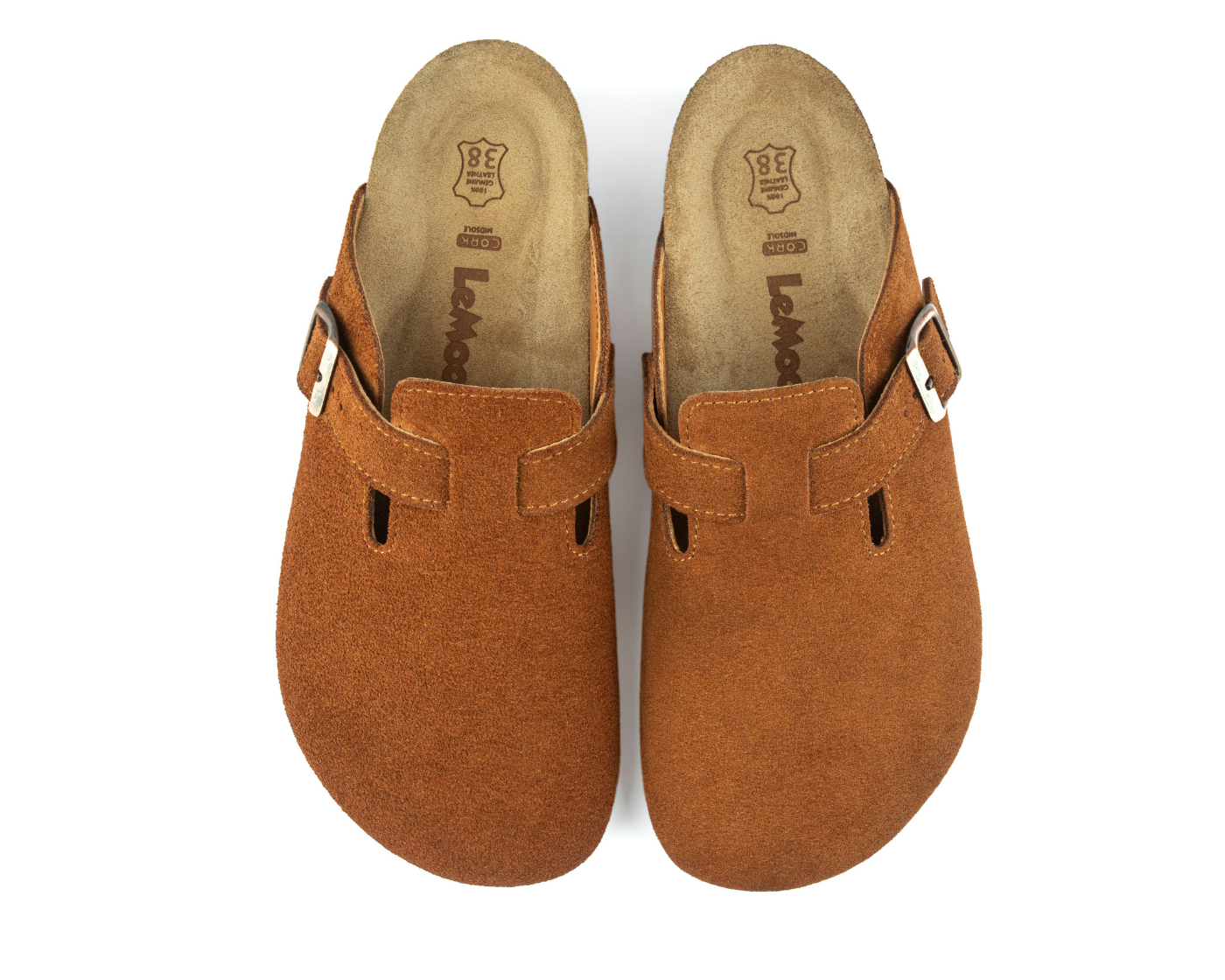 Susana- Natural Cork- Suede Leather- Cinnamon Powder