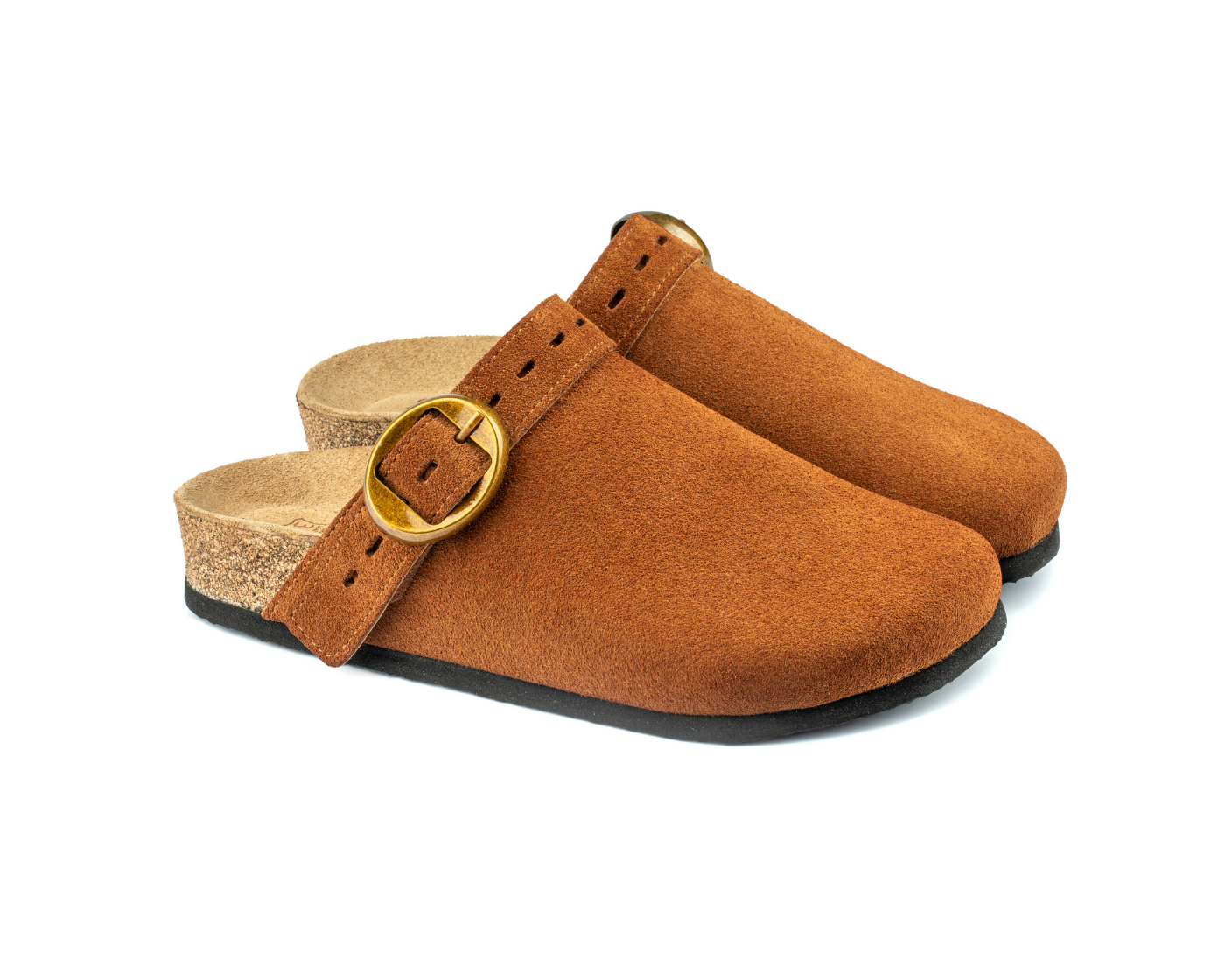 Mary Jane- Natural Cork- Suede Leather- Cinnamon Powder