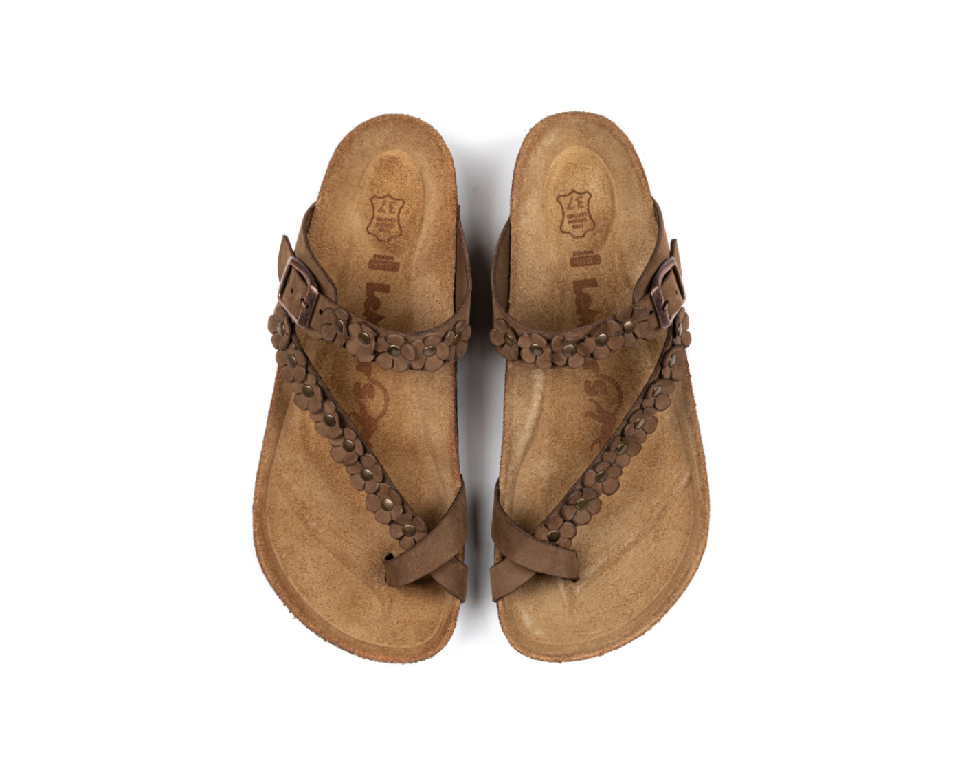 Jane- Natural Cork- Nubuck Leather- Sand