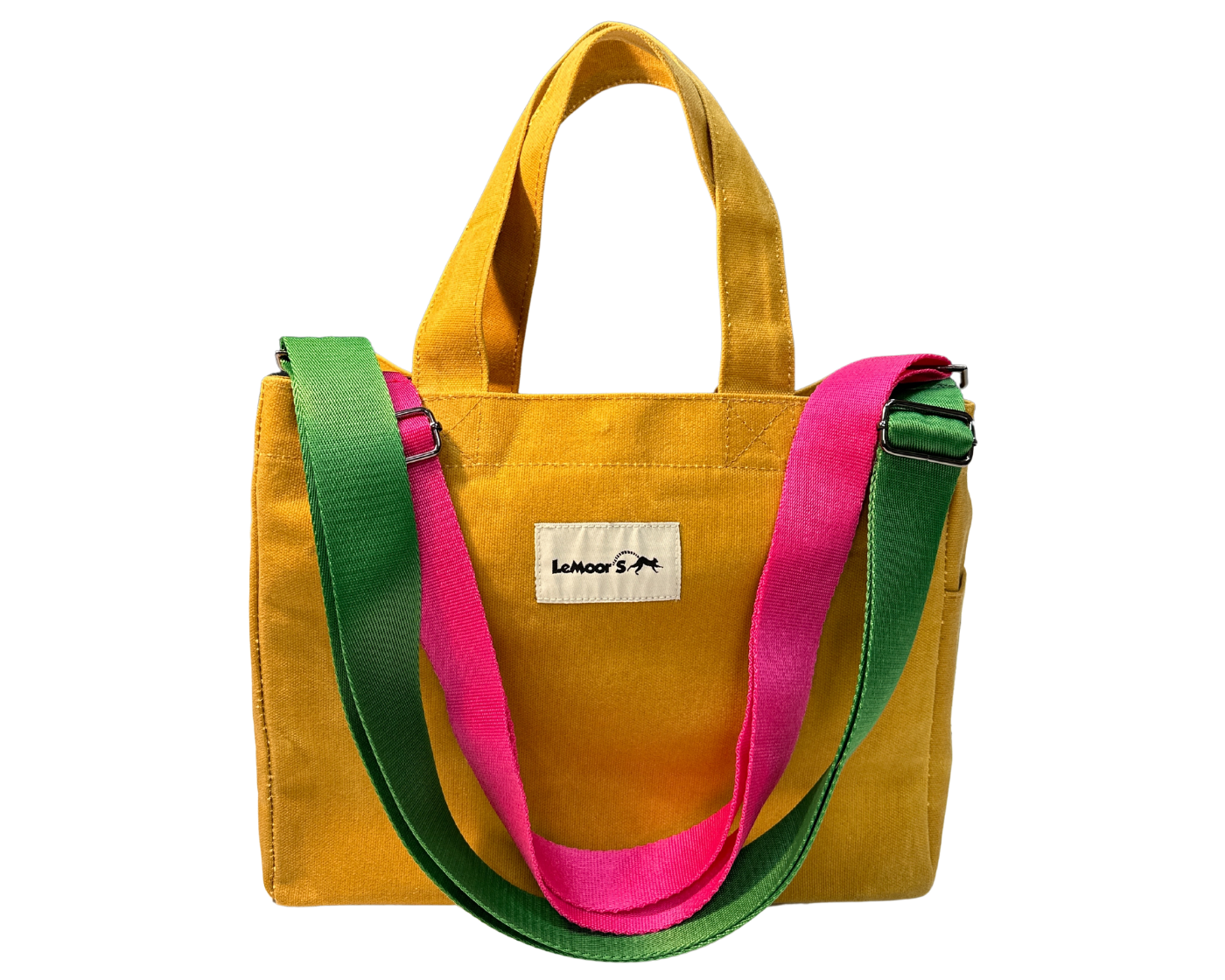 Lemoors Hibiscus Waxed Canvas Tote Bag Mustard