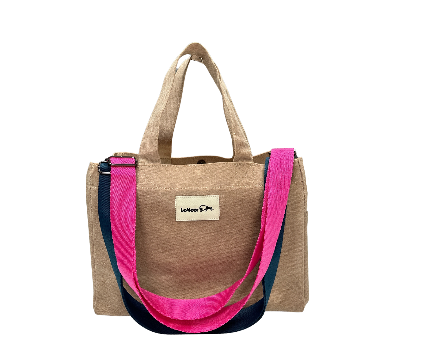 Lemoors Hibiscus Waxed Canvas Tote Bag Stone