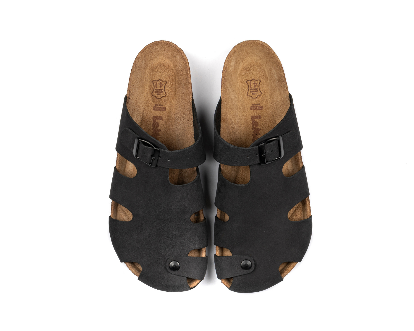 Diego Natural Cork Nubuck Leather Black