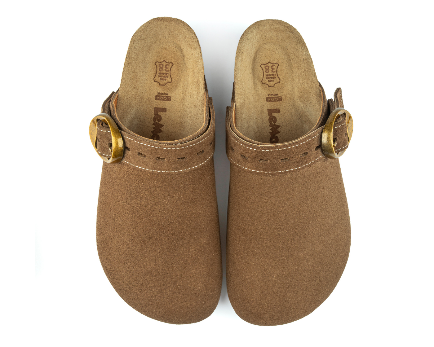 Mary Jane- Natural Cork- Suede Leather-Brown