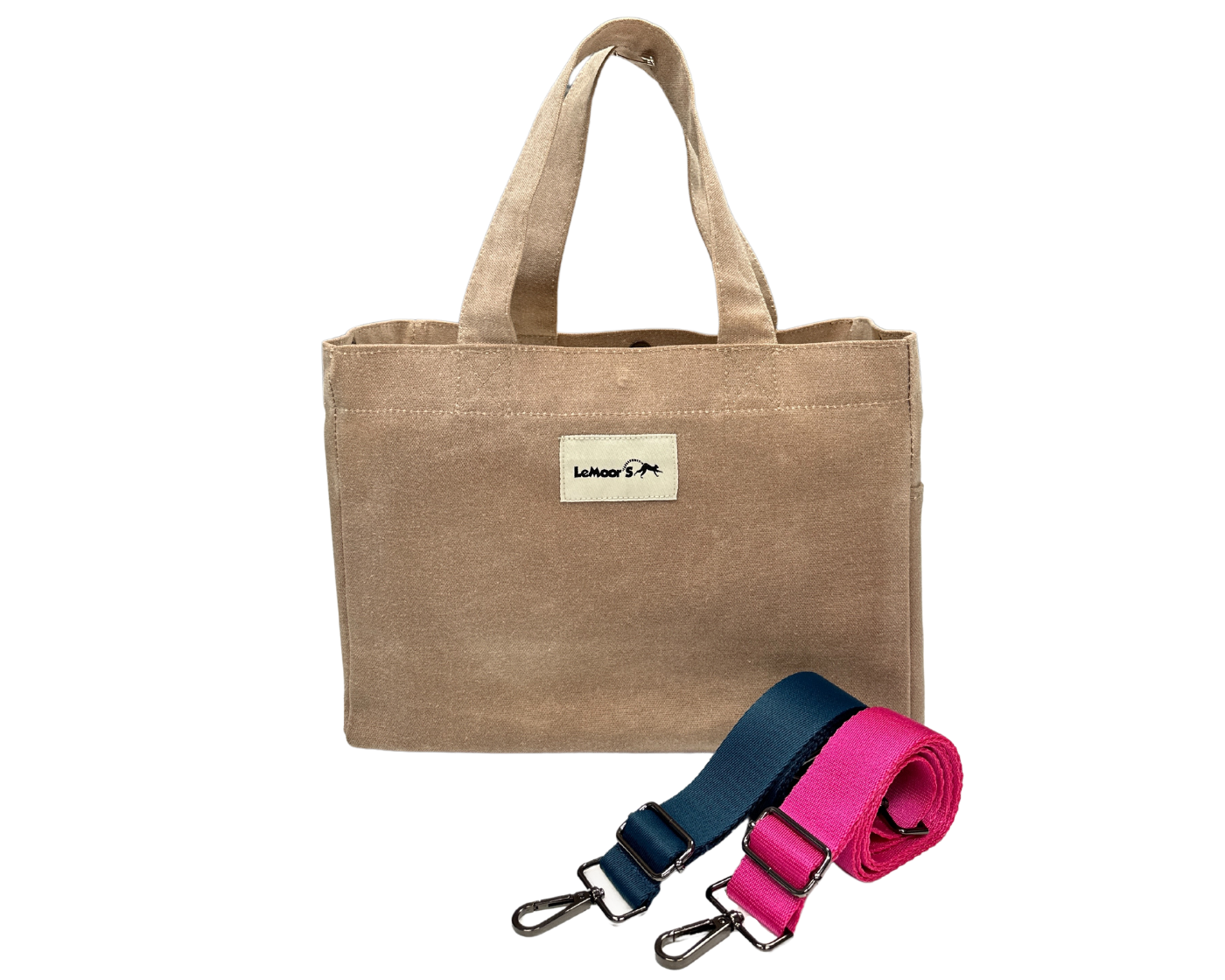 Lemoors Hibiscus Waxed Canvas Tote Bag Stone