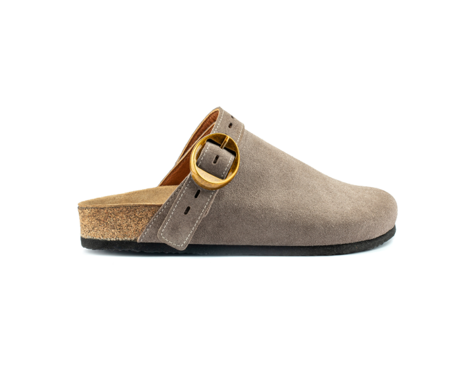 Mary Jane- Natural Cork- Suede Leather- Mink