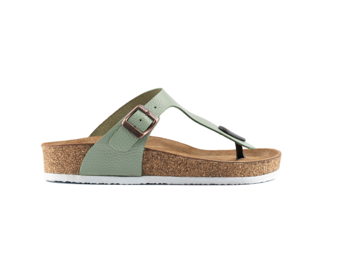 Juliana - Natural Cork/ Flat Grain - Light Green