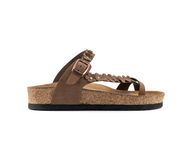 Jane- Natural Cork- Nubuck Leather- Sand