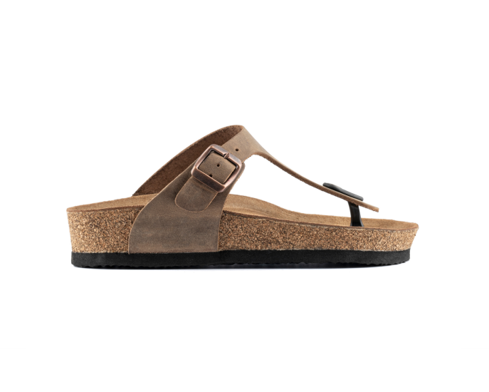 Juliana- Natural Cork/ Oiled Leather- Tabacco